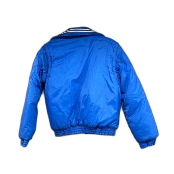 Vintage 80's Convertible Ski Jacket Women’s L Blue & White - Excellent Condition - Picture 6 of 8